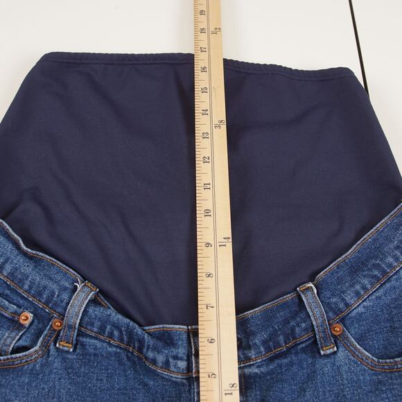 Abercrombie & Fitch Ankle Straight Blue Maternity Jeans Womens Sz 28 / 6 - Picture 7 of 13
